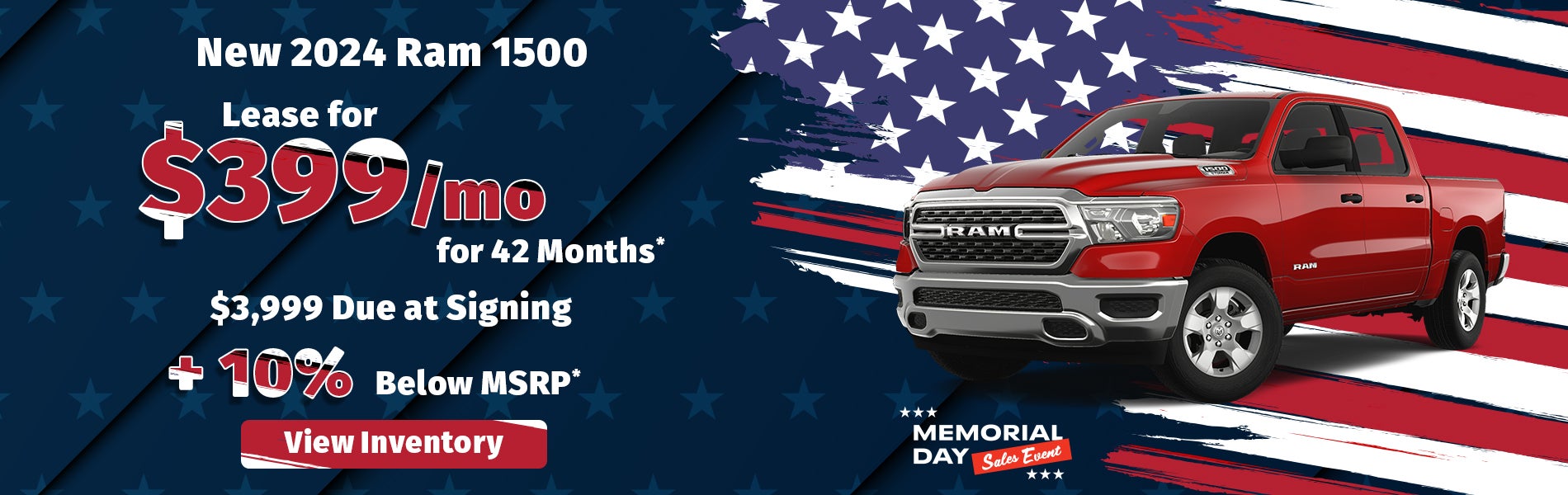 Lease 2024 Ram 1500 for $399 per month in Fayetteville, NC 