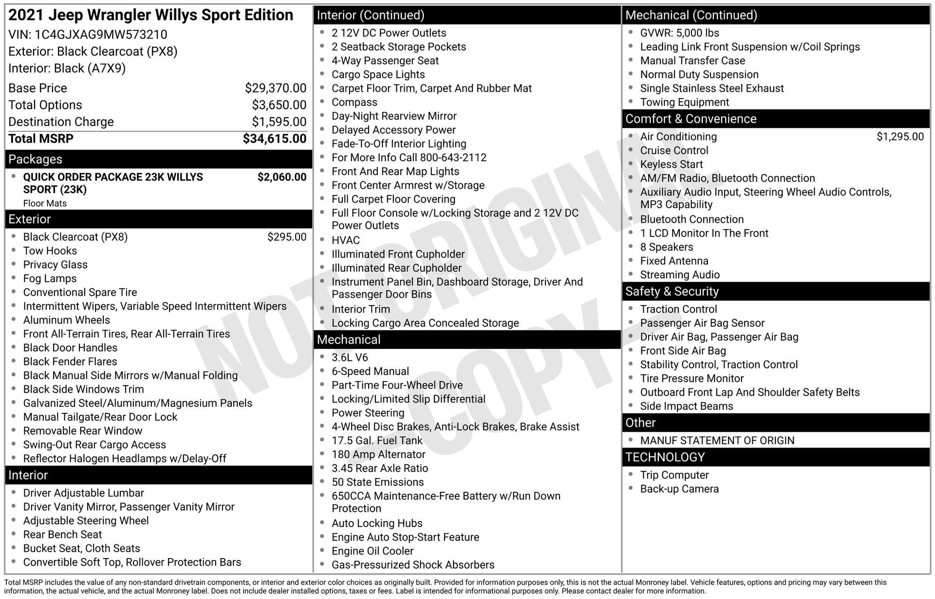 2021 Jeep Wrangler Willys Sport 4X4