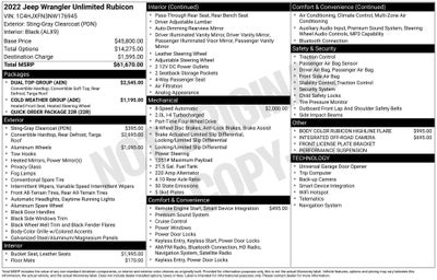 2022 Jeep Wrangler Rubicon 4x4