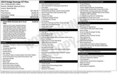 2024 Dodge Durango GT Plus RWD