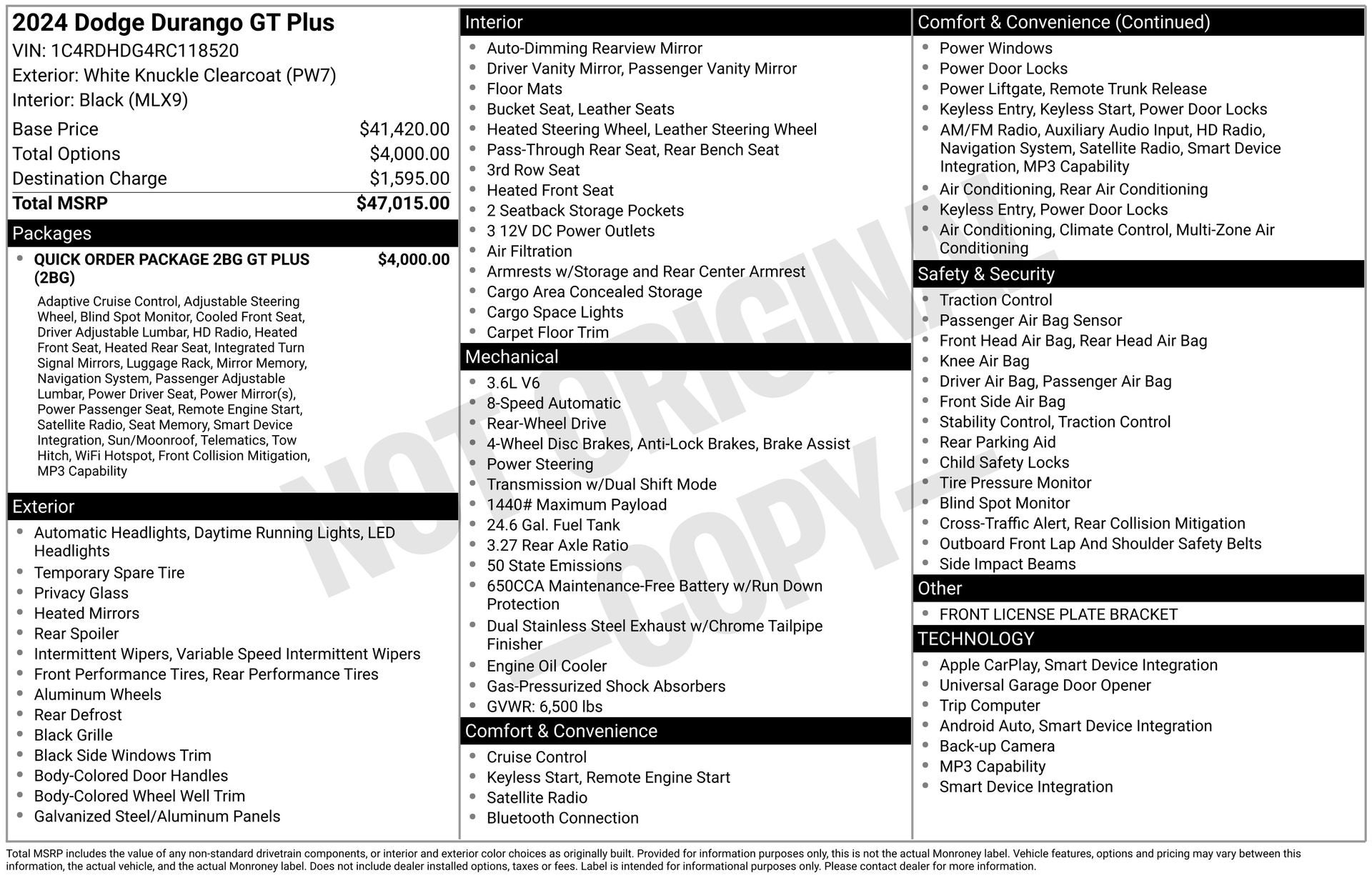 2024 Dodge Durango GT Plus RWD