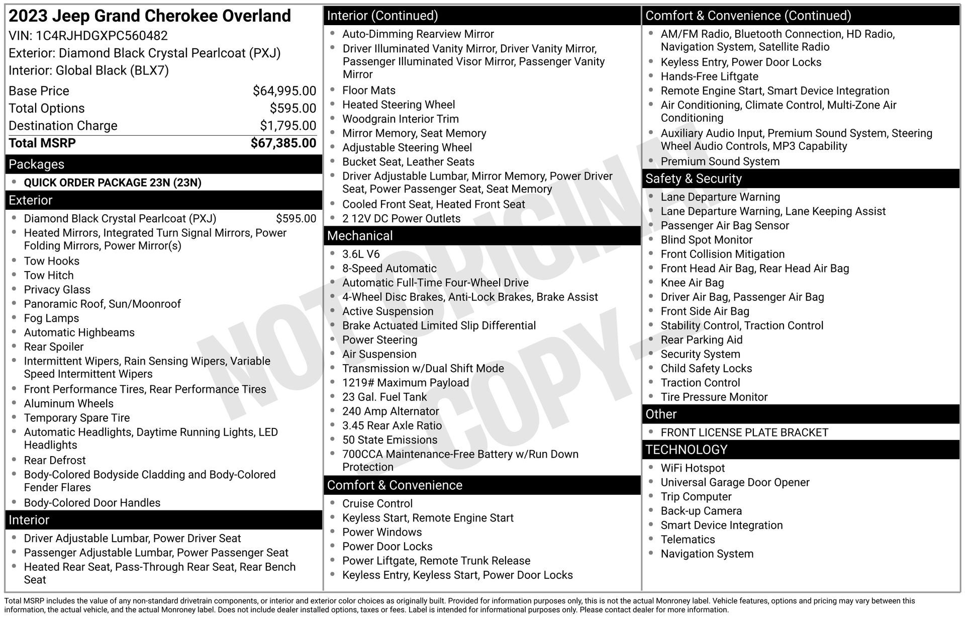2023 Jeep Grand Cherokee Overland 4x4