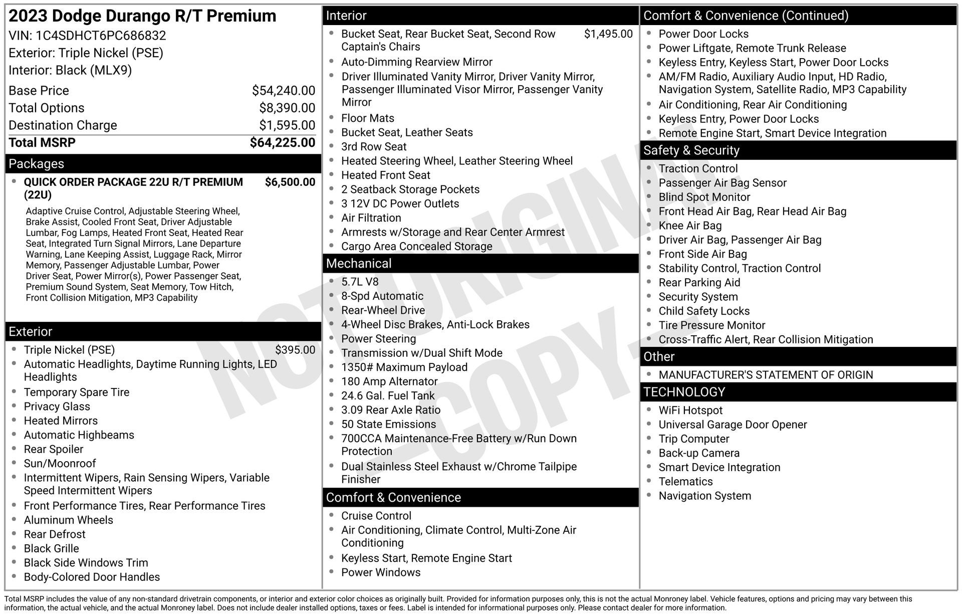 2023 Dodge Durango R/T Premium RWD