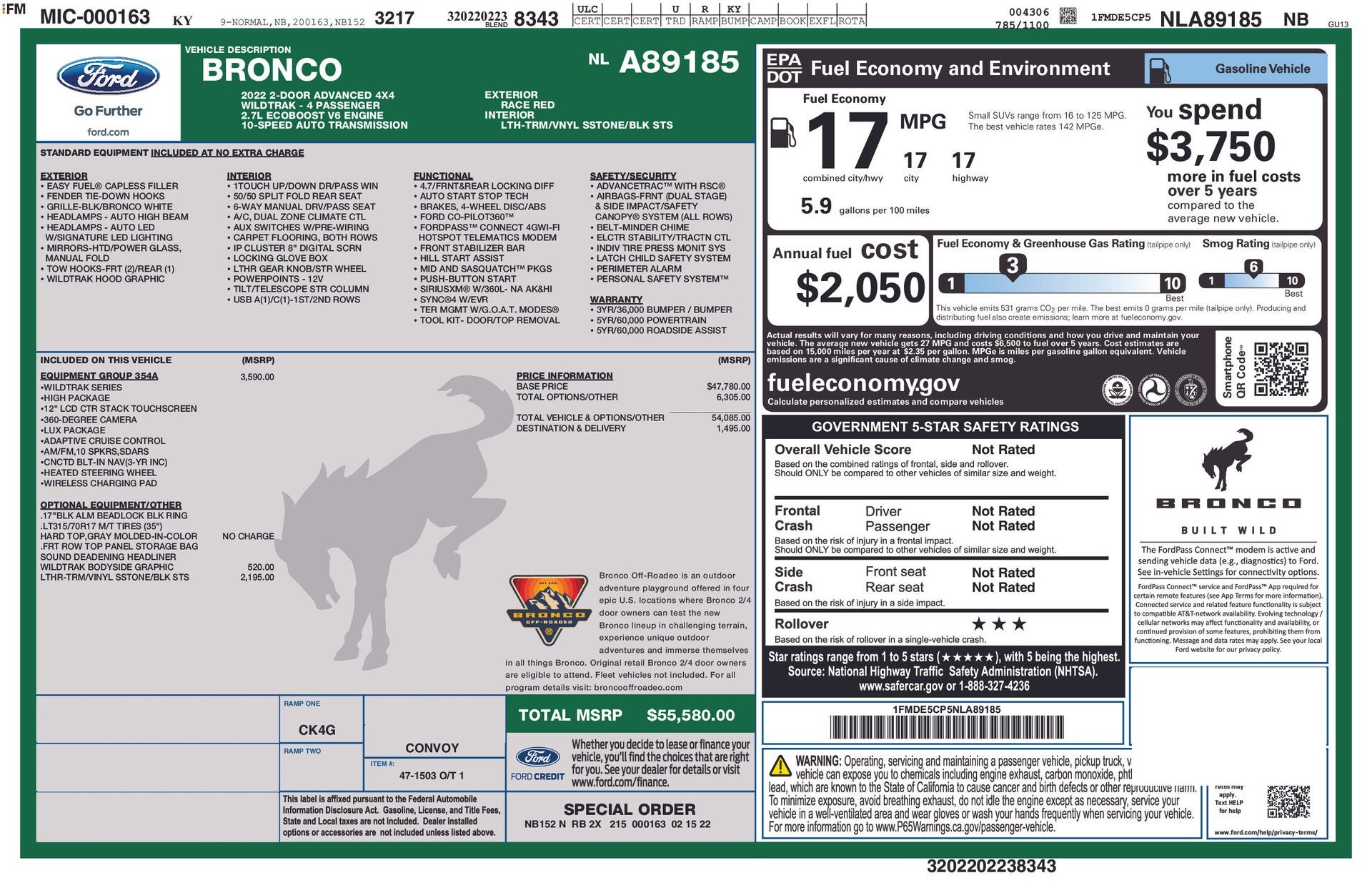 2022 Ford Bronco Wildtrak