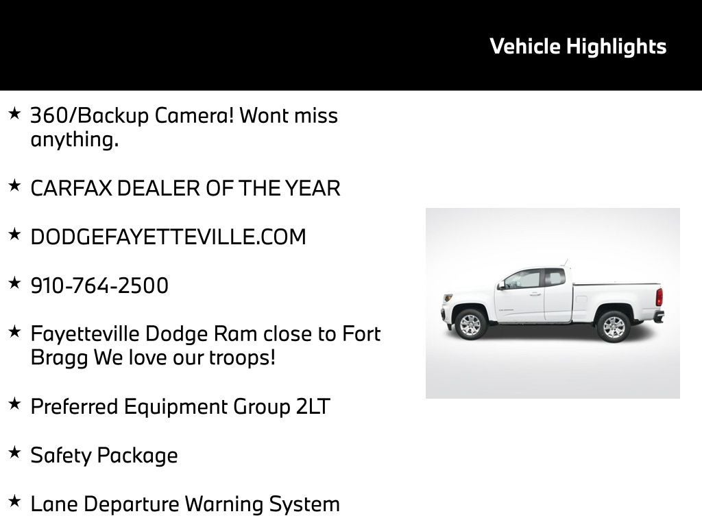 2022 Chevrolet Colorado 2WD Extended Cab Long Box LT