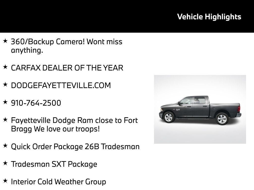 2023 RAM 1500 Classic Tradesman Crew Cab 4x4 5'7' Box