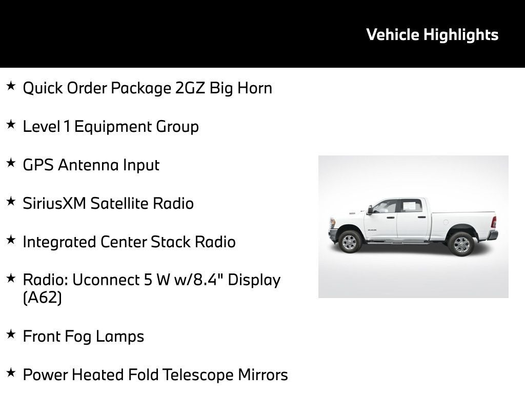 2024 RAM 2500 Big Horn Crew Cab 4x4 6'4' Box