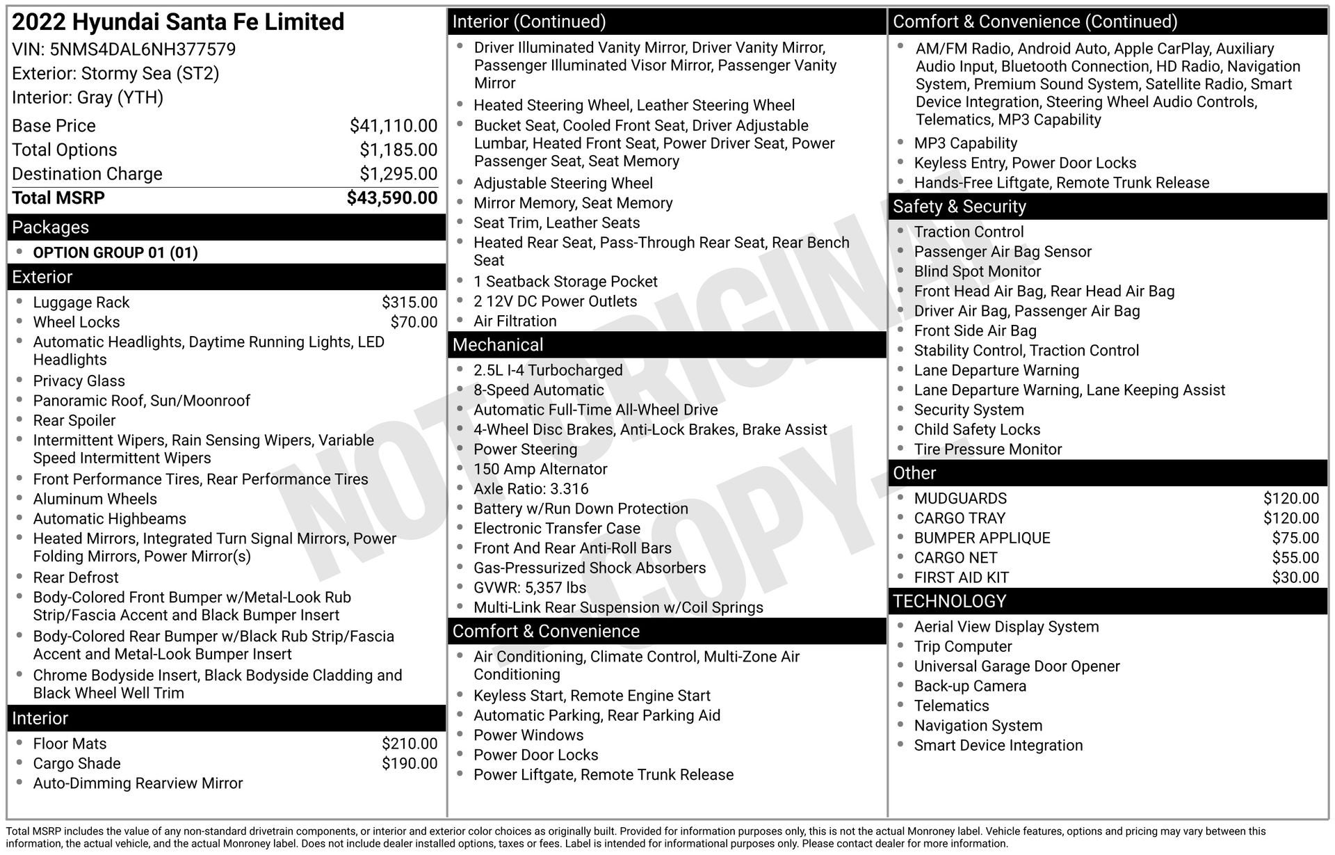2022 Hyundai Santa Fe Limited