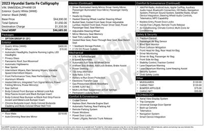 2023 Hyundai Santa Fe Calligraphy