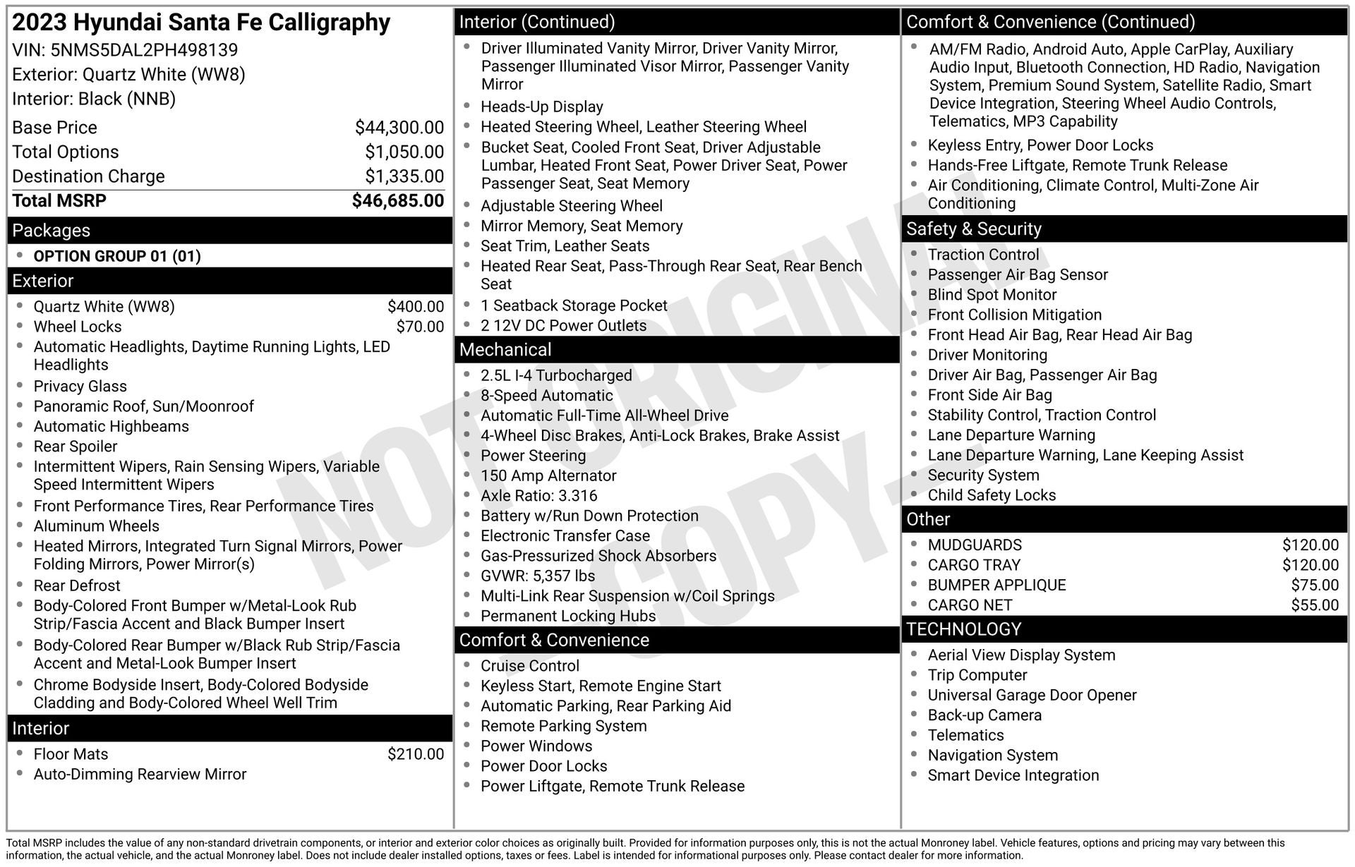 2023 Hyundai Santa Fe Calligraphy