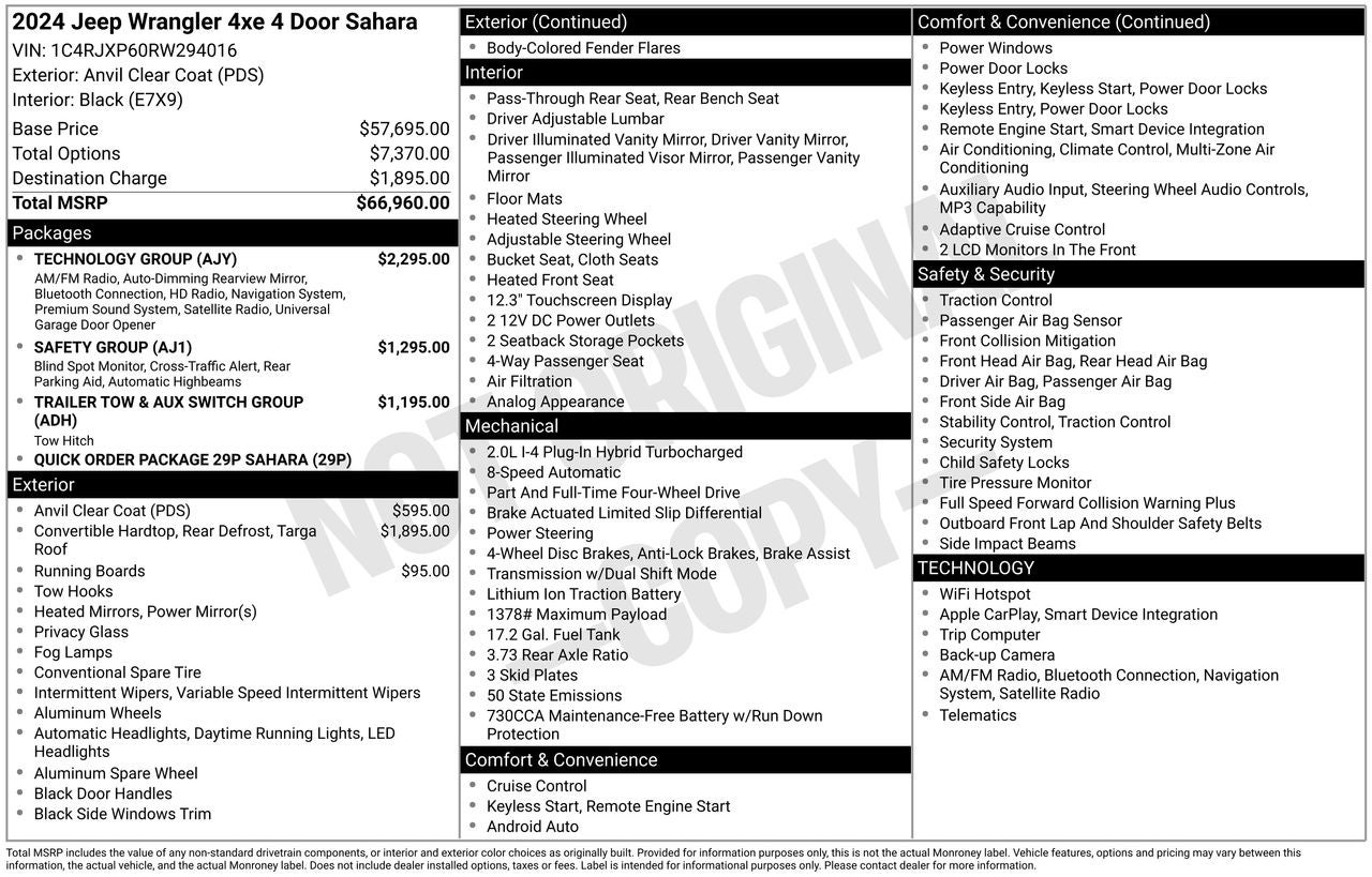 2024 Jeep Wrangler Sahara 4xe