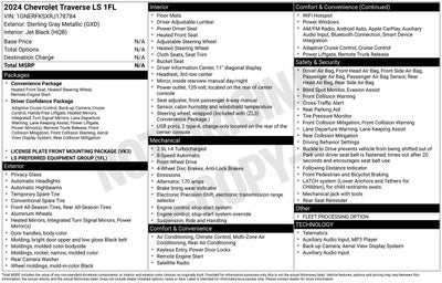 2024 Chevrolet Traverse LS w/1FL