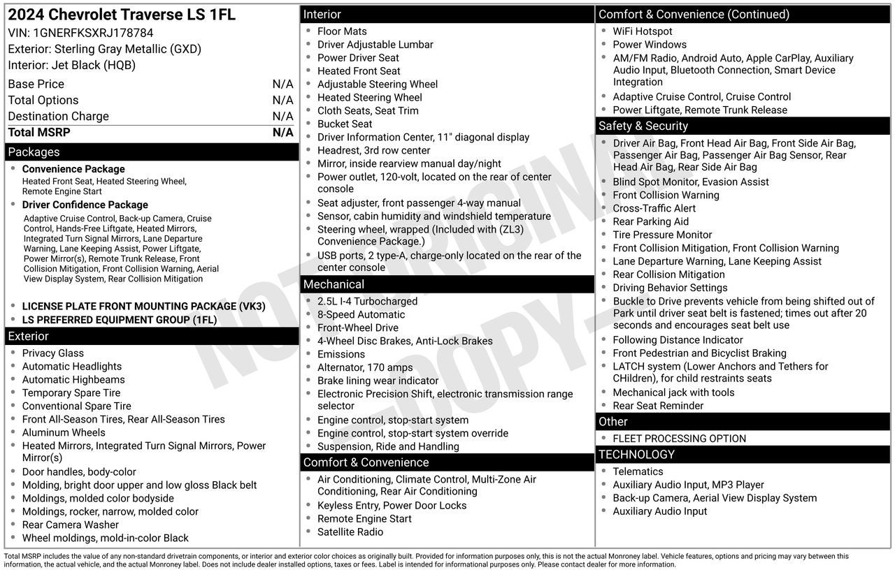 2024 Chevrolet Traverse LS w/1FL