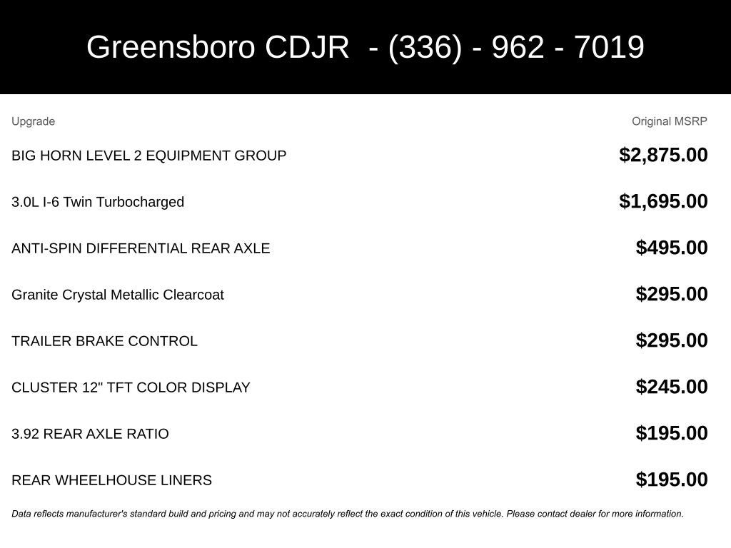 2026 RAM 1500 Big Horn/Lone Star