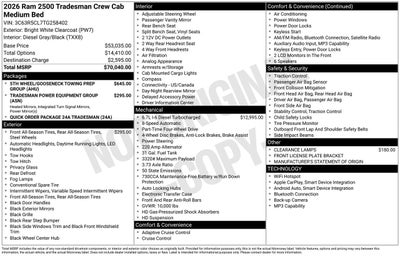 2026 RAM 2500 Tradesman