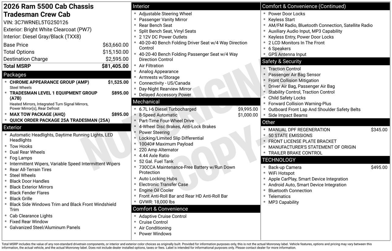 2026 RAM 5500HD Tradesman