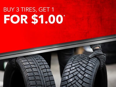 Buy 3 Tires, Get 1 for $1.00
