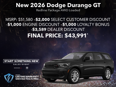 New 2026 Dodge Durango GT Redline Package AWD Loaded