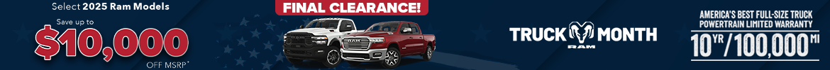  Select New 2025 Ram Models Final Clearance $10k off Fayetteville NC